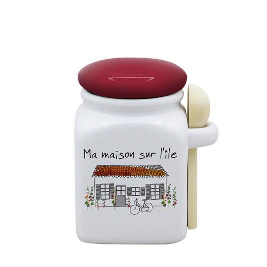 POT BLANC PM COUV. ROUGE+CUIL. BOIS-MMASI