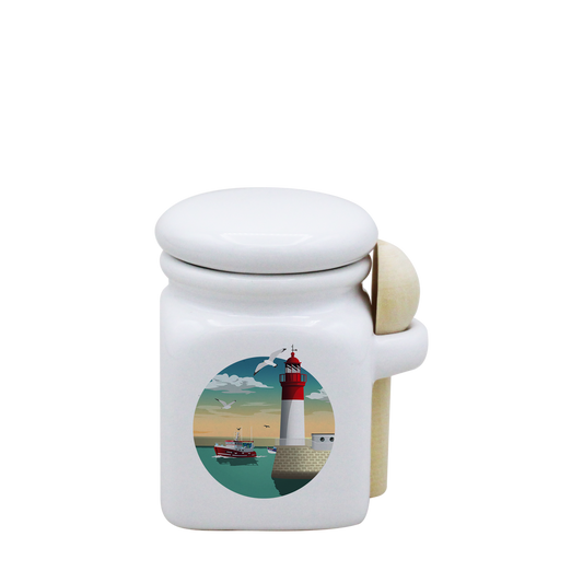 POT BLANC MINI COUV. BLANC+CUIL. BOIS-PHARECHA