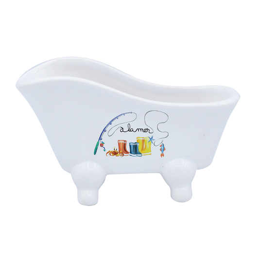 BAIGNOIRE BLANCHE-BOTTE A LA MER