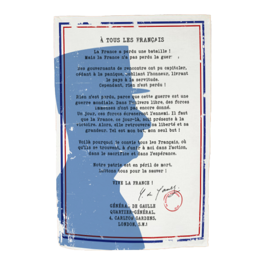 TORCHON SILHOUETTE DE GAULLE