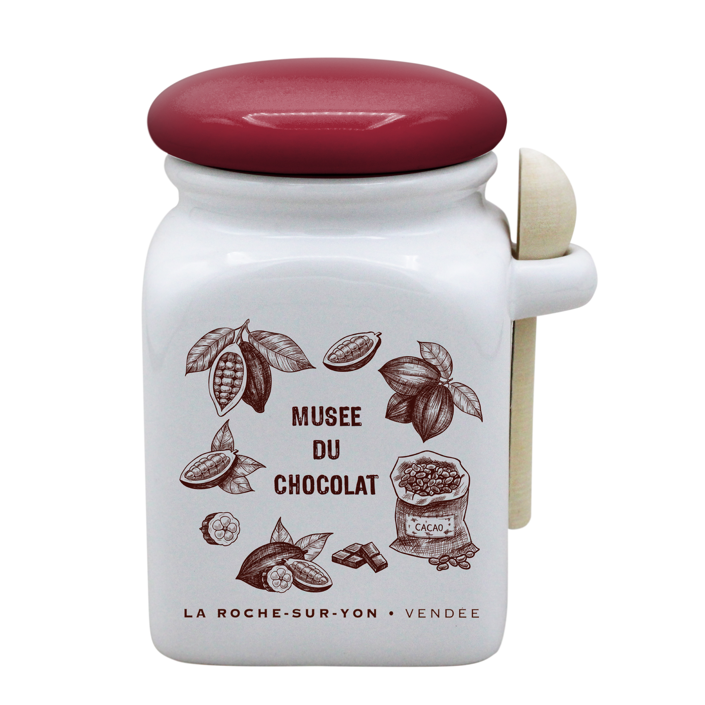 POT BLANC MM COUV. ROUGE+CUIL. BOIS-GELEN