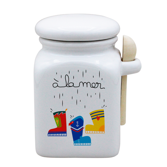 POT BLANC MM COUV. BLANC+CUIL. BOIS-A LA MER BOTTES