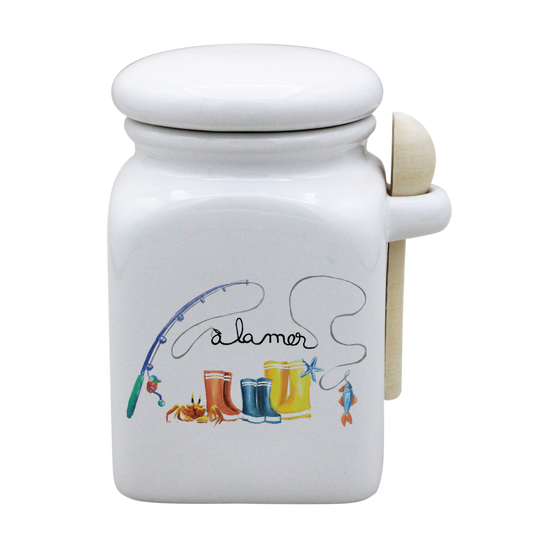 POT BLANC MM COUV. BLANC+CUIL. BOIS-BOTTE A LA MER