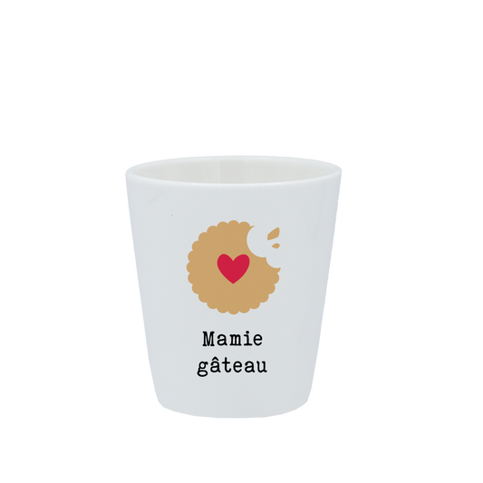 TASSE ESPRESSO BLANCHE S/ANSE - Mamie Gateau