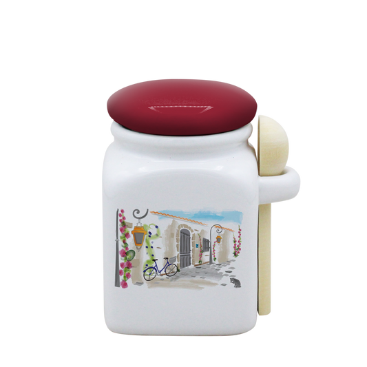 POT BLANC PM COUV. ROUGE+CUIL. BOIS-RUATL