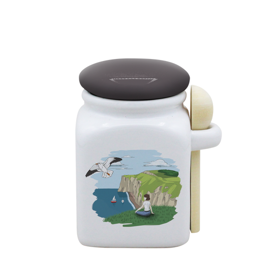 POT BLANC PM COUV. GRIS+CUIL. BOIS-FALEFIL