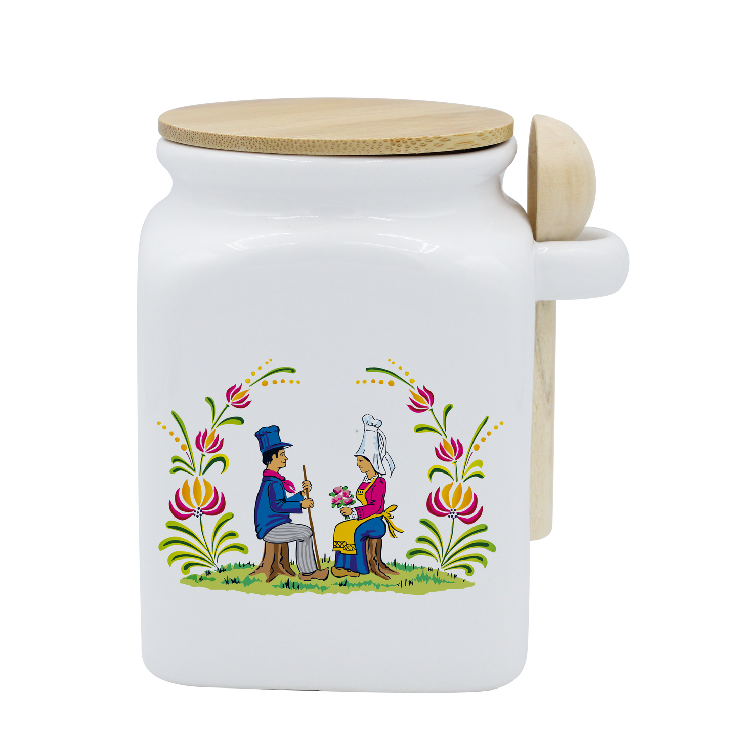 POT BLANC MM COUV. BAMBOO+CUIL. BOIS-RENOR
