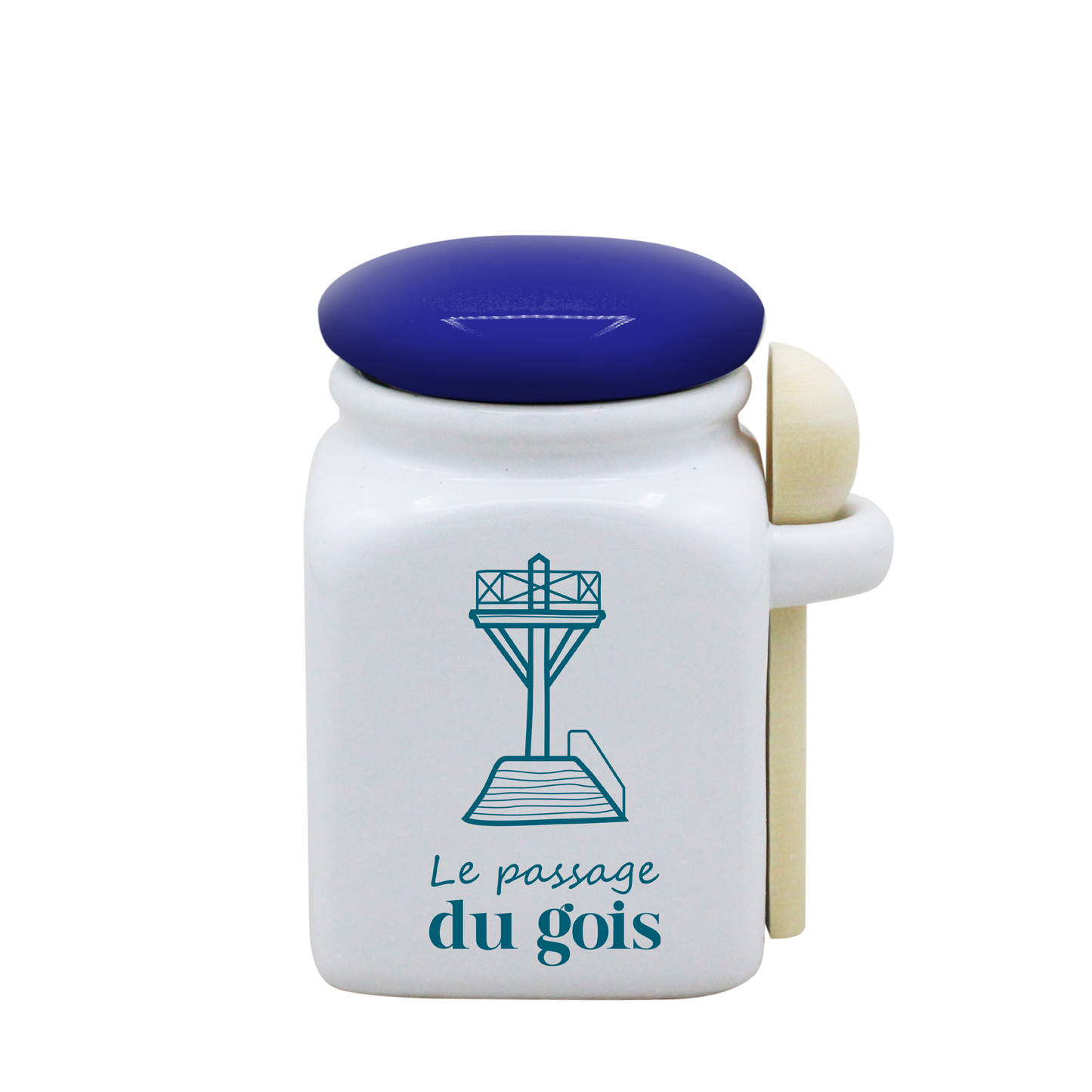 POT BLANC PM COUV. BLEU+CUIL. BOIS - SPE PETITES CAGNIOTTES PASSAGE DU GOIS