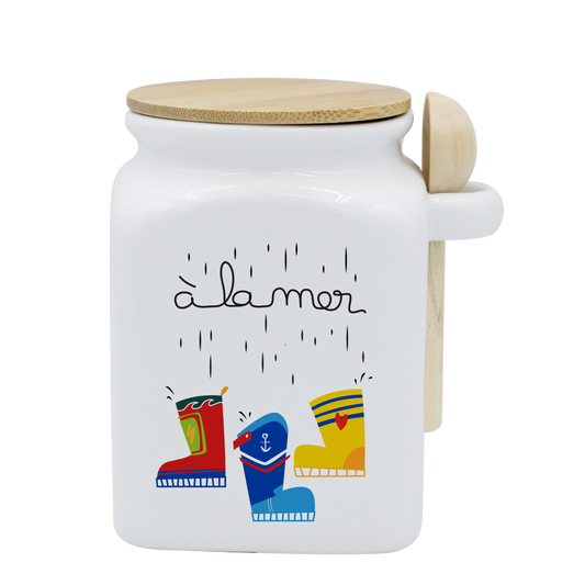 POT BLANC MM COUV. BAMBOO+CUIL. BOIS-A LA MER BOTTES
