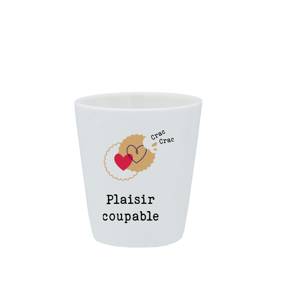 TASSE ESPRESSO BLANCHE S/ANSE - Plaisir Coupable