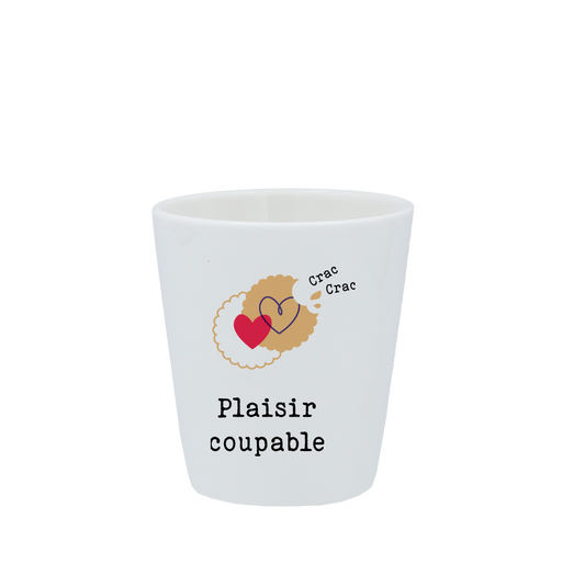 TASSE ESPRESSO BLANCHE S/ANSE - Plaisir Coupable