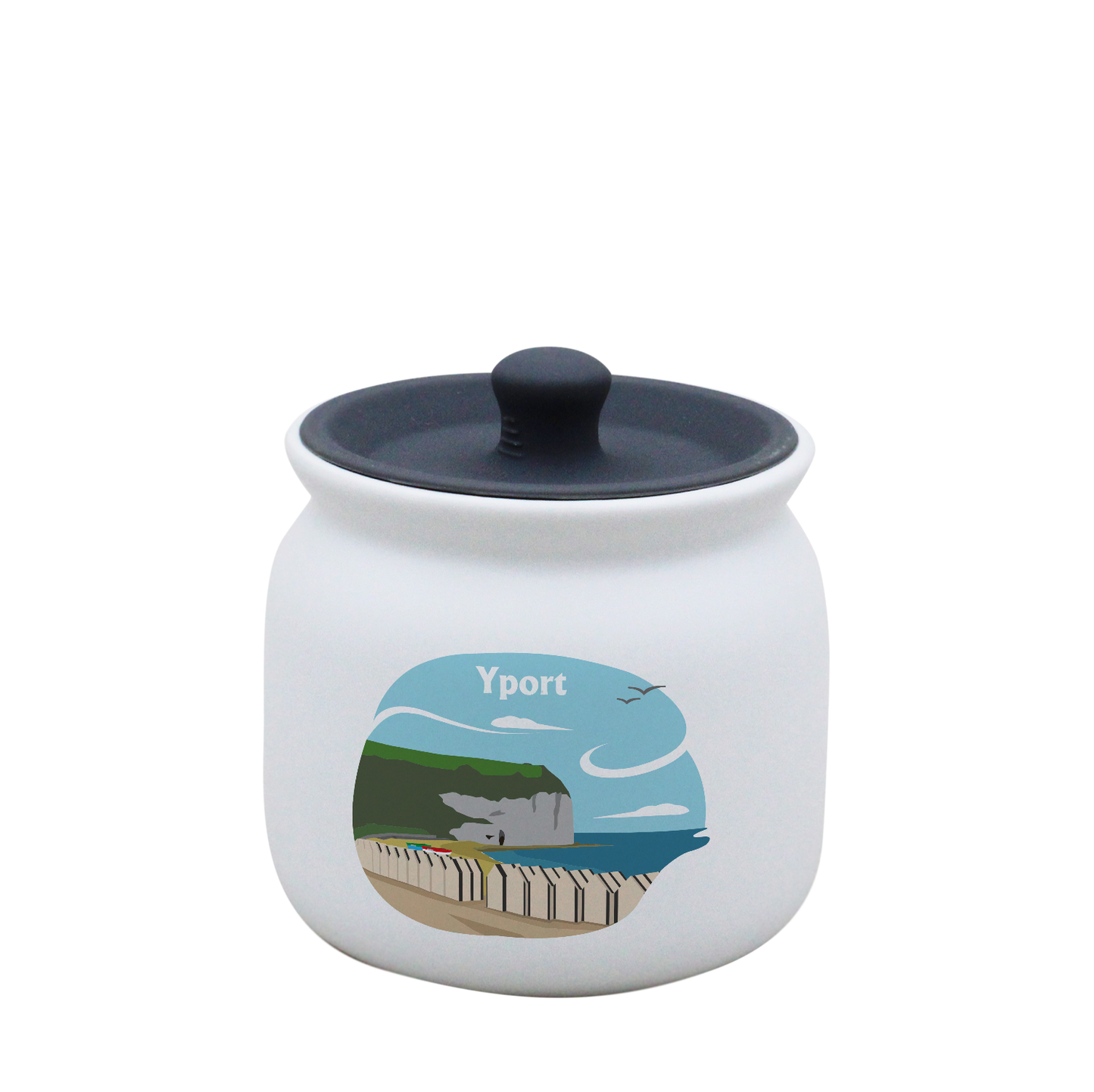 POT BLANC PM COUV. SILICONE GRIS-FYPORT