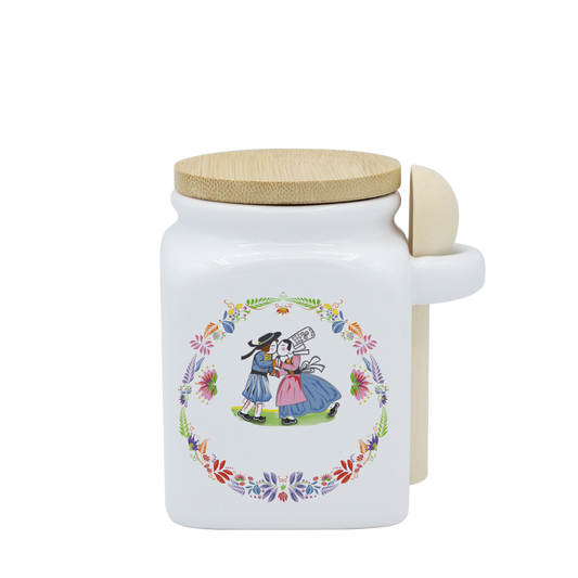 POT BLANC PM COUV. BAMBOO+CUIL. BOIS-BTNER