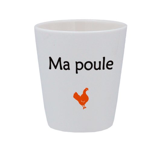 TASSE ESPRESSO BLANCHE S/ANSE-MA POULE