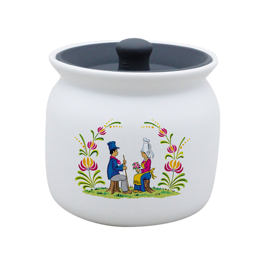 POT BLANC GM COUV. SILICONE GRIS -RENOR