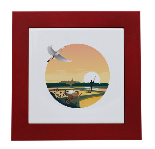 ENTOURAGE BOIS ROUGE-CARREAU FAIENCE 15x15 NU-MARHERON
