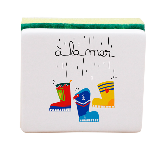 PORTE EPONGE BLANC-A LA MER BOTTES
