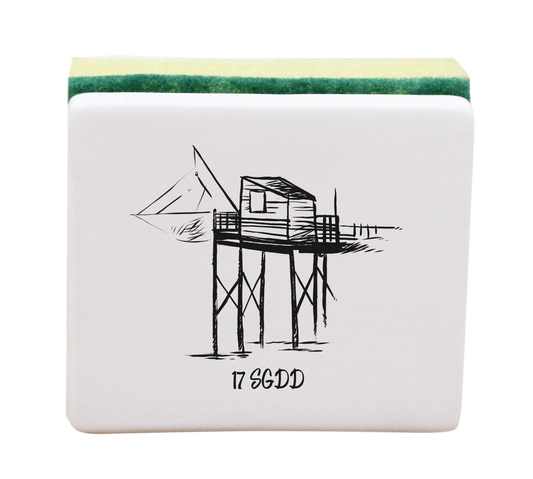 PORTE EPONGE BLANC - CARRELET NOIR SPE BO ET BON