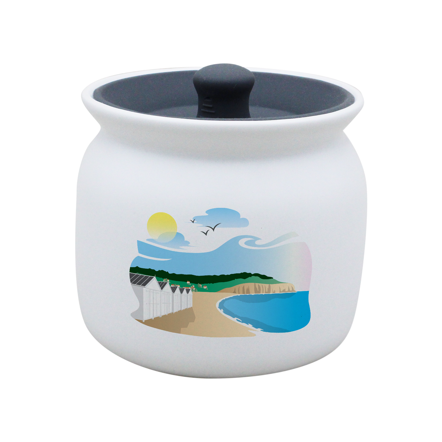 POT BLANC GM COUV. SILICONE GRIS -SPEQUIB
