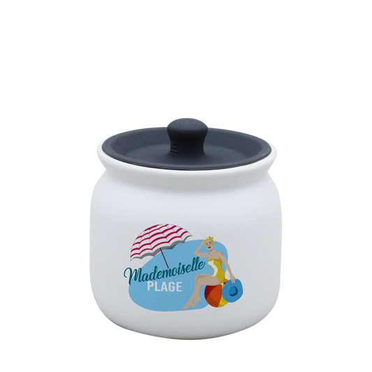 POT BLANC PM COUV. SILICONE GRIS-MAPLAJ