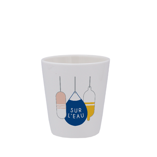 TASSE ESPRESSO BLANCHE S/ANSE-BOUEE SUR L'EAU LA PETITE EMI