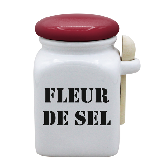 POT BLANC MM COUV. ROUGE+CUIL. BOIS-FLSEL