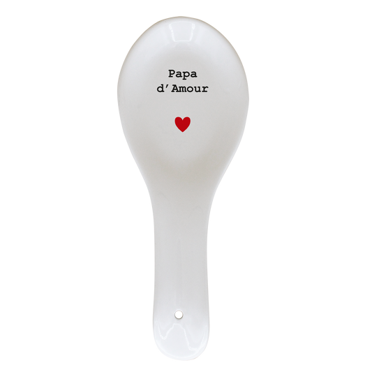 REPOSE CUILLERE BLANC - CŒUR PAPA D'AMOUR