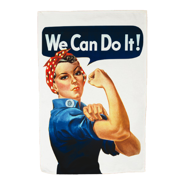 TORCHON ROSIE "WE CAN DO IT"