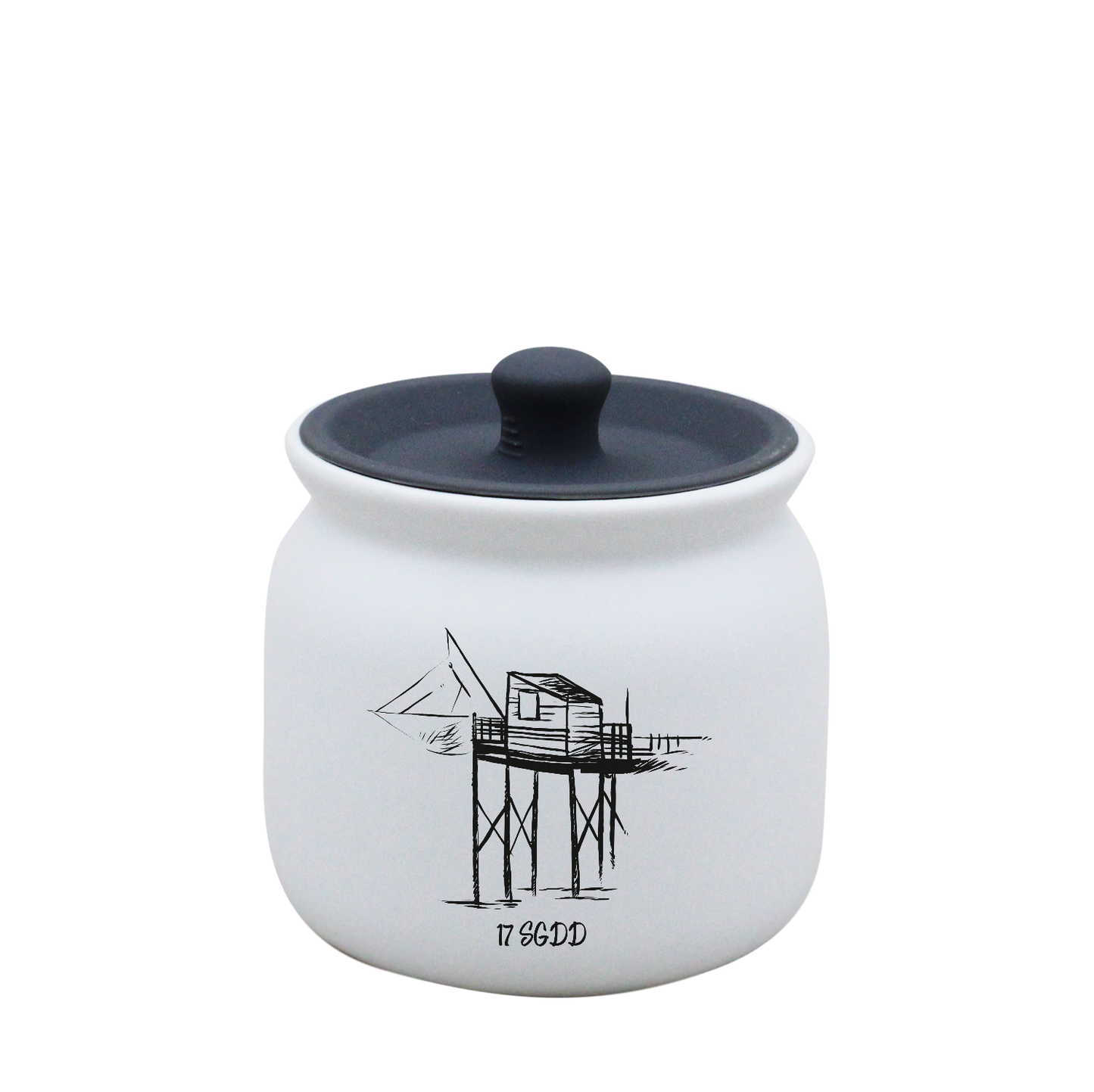 POT BLANC PM COUV. SILICONE GRIS-CAR17SGD