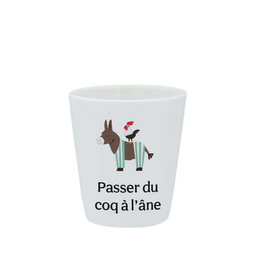 TASSE ESPRESSO BLANCHE S/ANSE - DU COQ A L'ANE