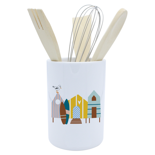 POT A USTENSILES BLANC-CABINES ET SURF LA PETITE EMI