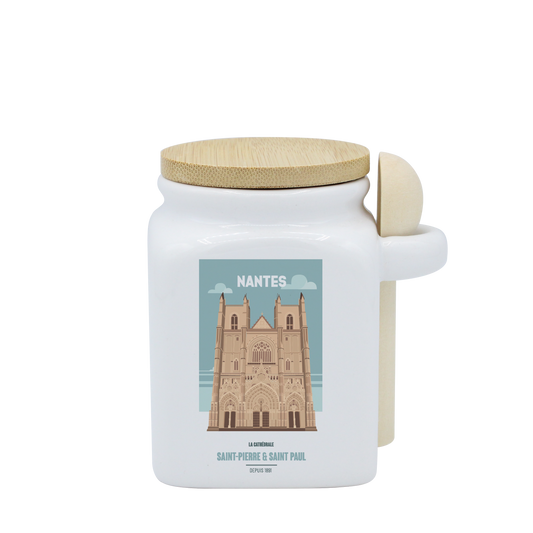 POT BLANC PM COUV. BAMBOO+CUIL. BOIS-NTECATHE