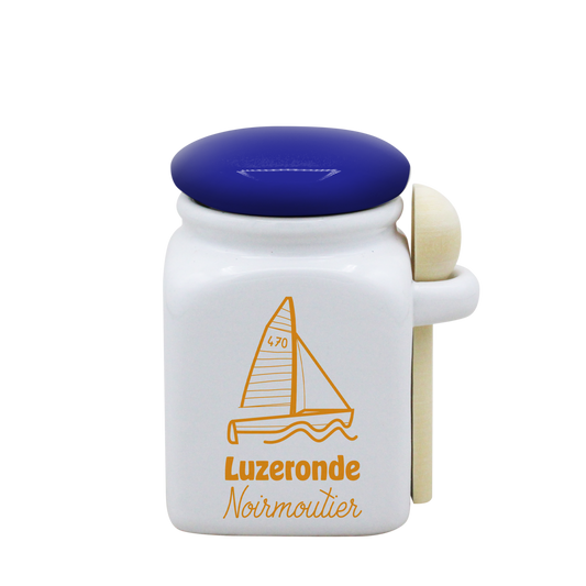 POT BLANC PM COUV. BLEU+CUIL. BOIS - SPE PETITES CAGNIOTTES VOILIER LUZERON