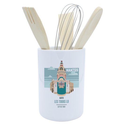POT A USTENSILES BLANC-NTETOUR