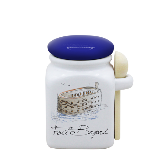 POT BLANC PM COUV. BLEU+CUIL. BOIS-FOBOYD