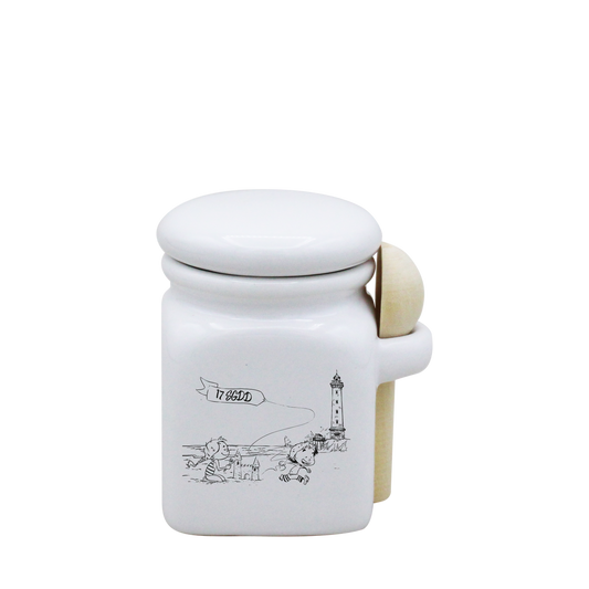 POT BLANC MINI COUV. BLANC+CUIL. BOIS - DESSIN VERTICAL ST GEORGES DE DIDONNE SPE BO ET BON