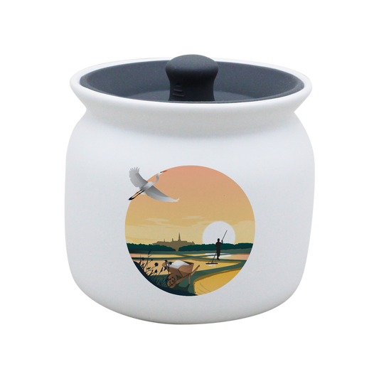 POT BLANC GM COUV. SILICONE GRIS -MARHERON