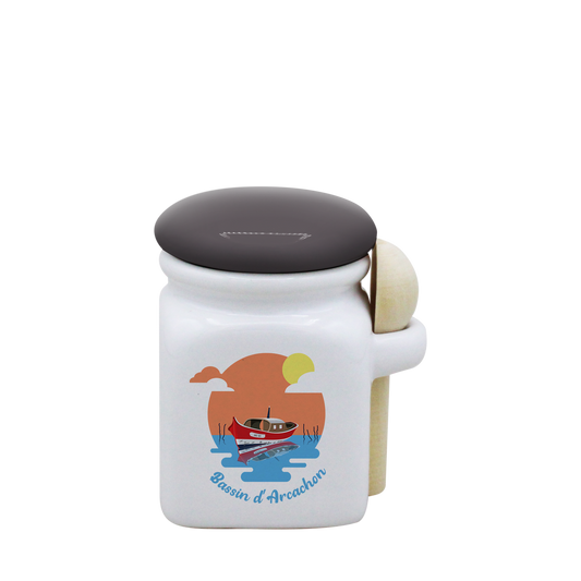 POT BLANC MINI COUV. GRIS+CUIL. BOIS-BASSINPI