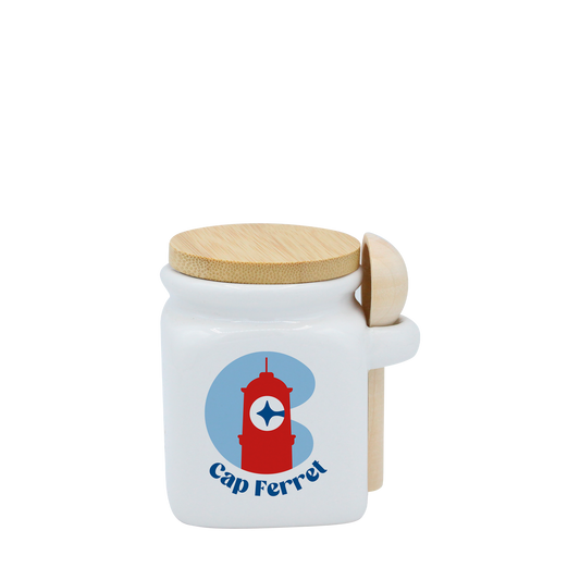 POT BLANC MINI COUV. BAMBOU+CUIL. BOIS-C CAP JOURNEE
