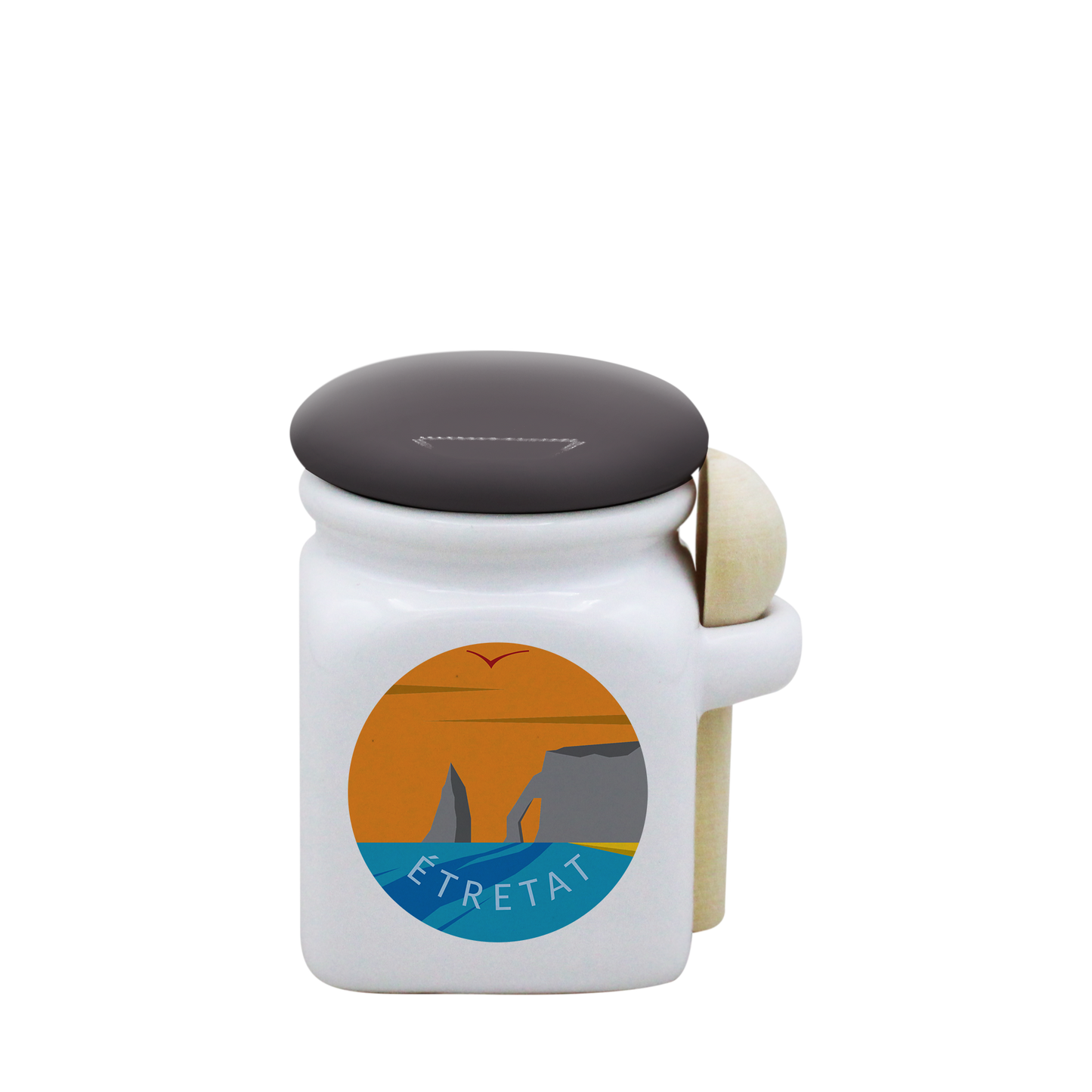 POT BLANC MINI COUV. GRIS+CUIL. BOIS-SPECALVA