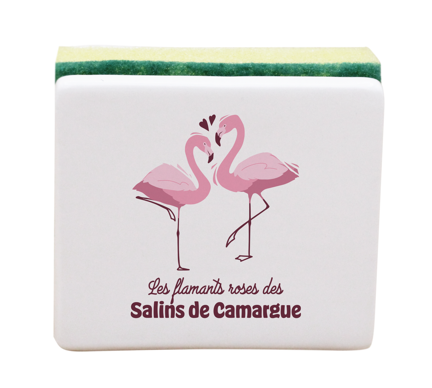 PORTE EPONGE BLANC-FLAMANT