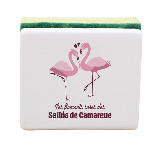 PORTE EPONGE BLANC-FLAMANT