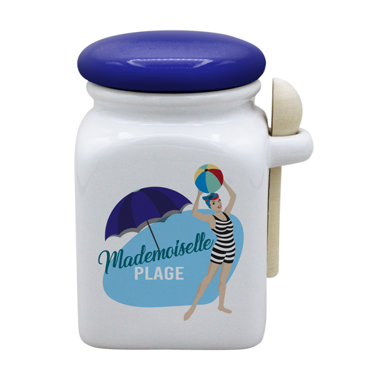 POT BLANC MM COUV. BLEU +CUIL. BOIS-MAPLAR