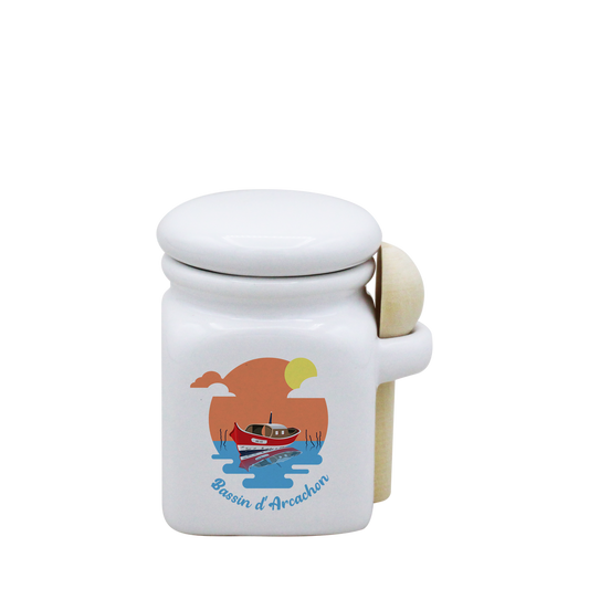 POT BLANC MINI COUV. BLANC+CUIL. BOIS-BASSINPI