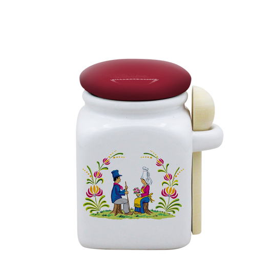 POT BLANC PM COUV. ROUGE+CUIL. BOIS-RENOR