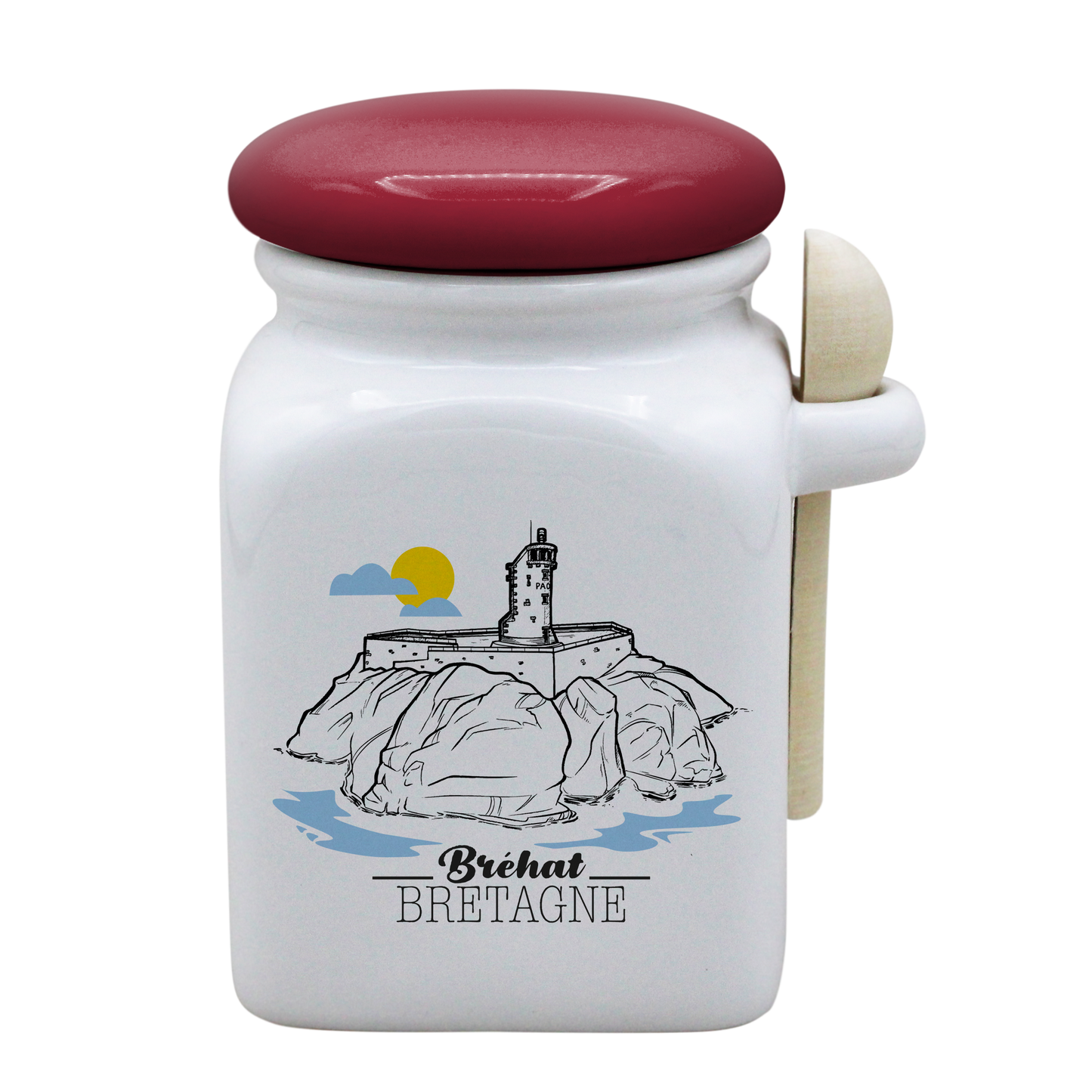 POT BLANC MM COUV. ROUGE+CUIL. BOIS-BREPAON