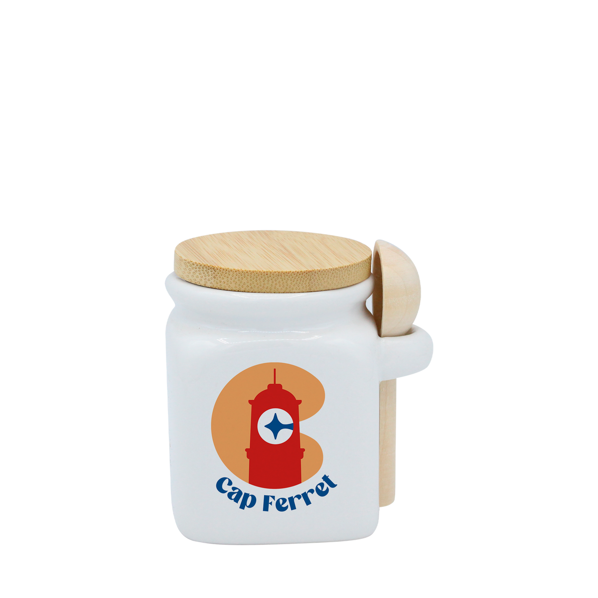 POT BLANC MINI COUV. BAMBOU+CUIL. BOIS-C CAP COUCHE DE SOLEIL