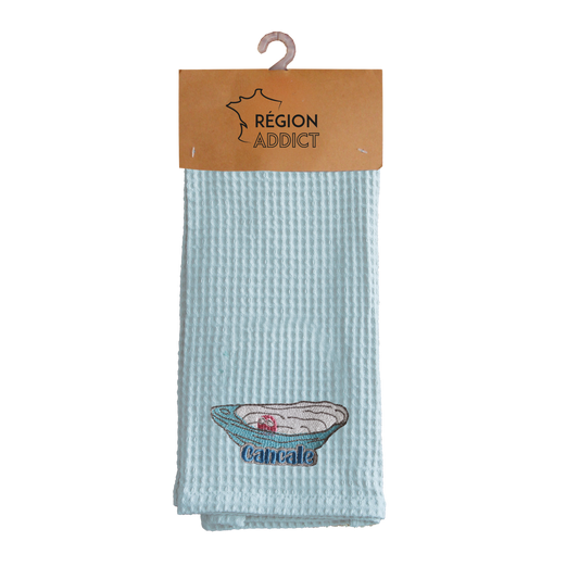 TORCHON NID D'ABEILLE HUITRE CANCALE