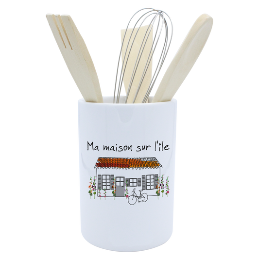POT A USTENSILES BLANC-MMASI