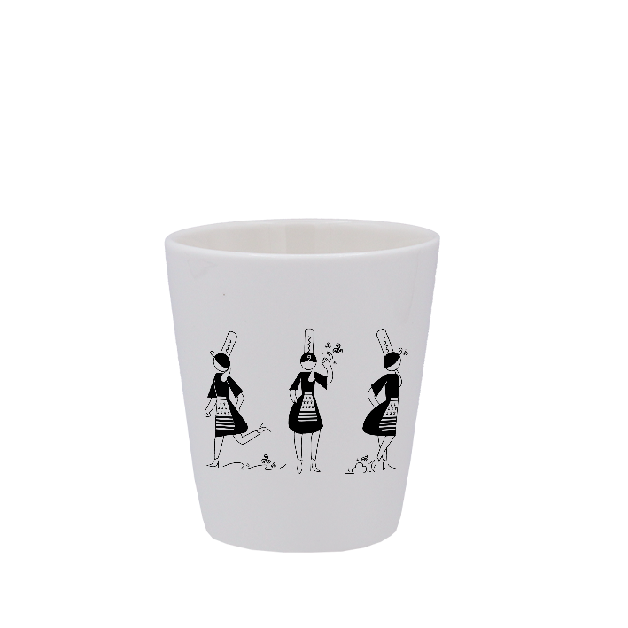 TASSE ESPRESSO BLANCHE S/ANSE - ARMELLE BIGOUDENE 3 PICTOS